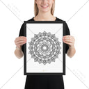 Mandala Poster ANURA - framed