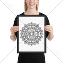 Mandala Poster ANURA - framed