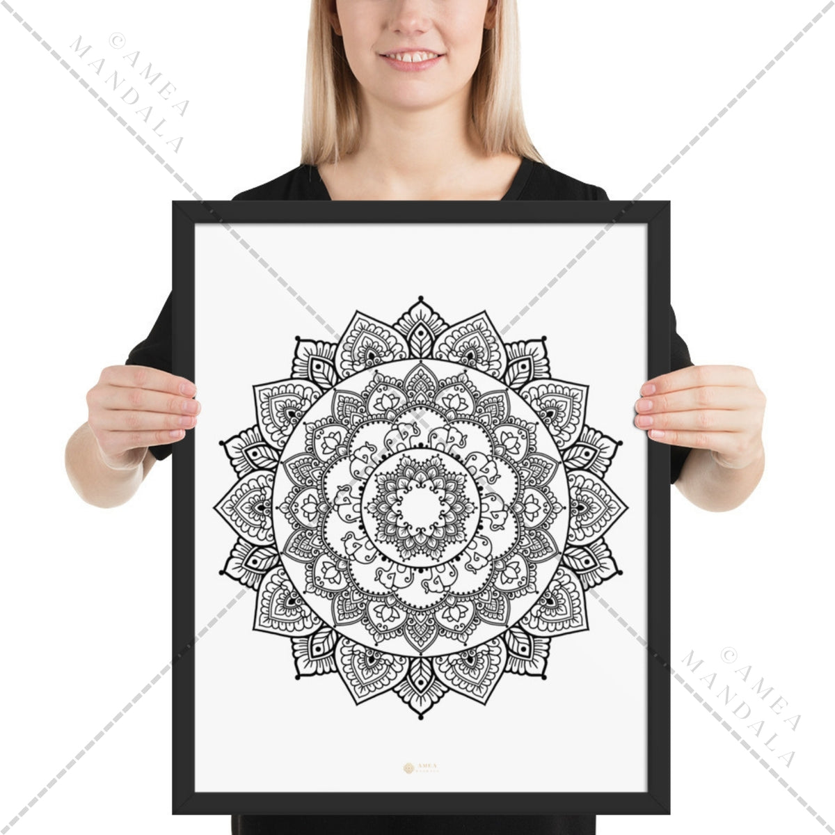Mandala Poster ANURA - framed