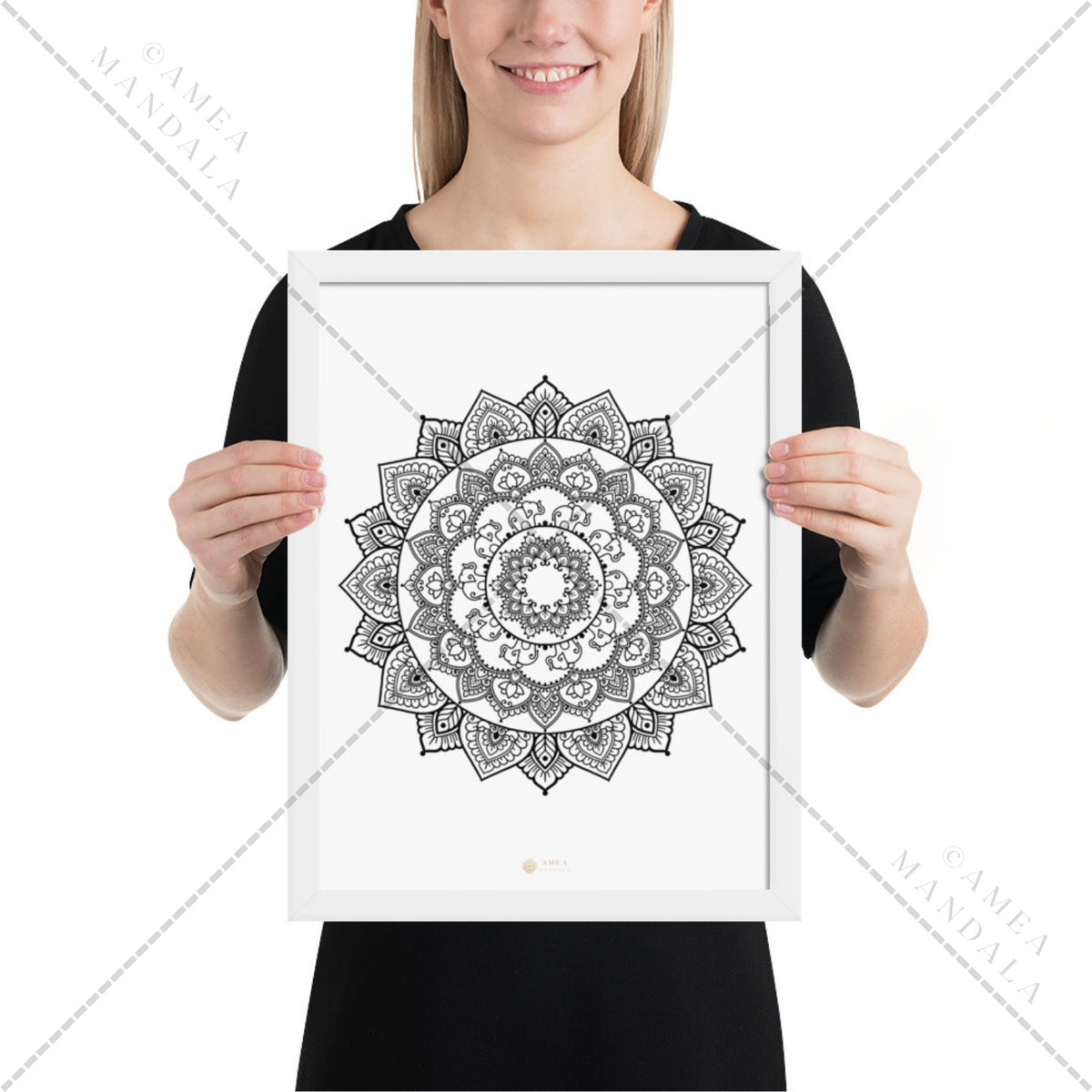 Mandala Poster ANURA - framed