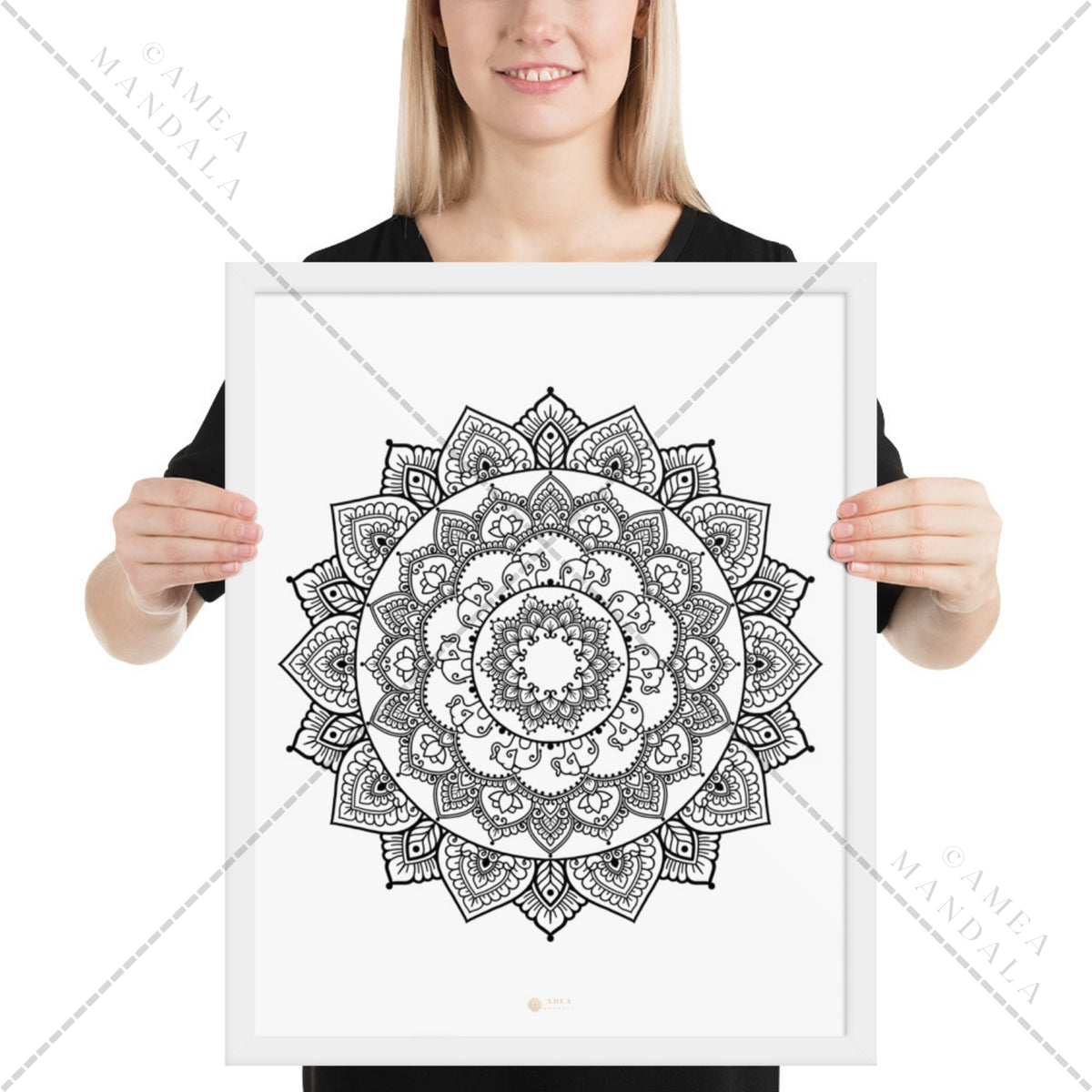 Mandala Poster ANURA - framed