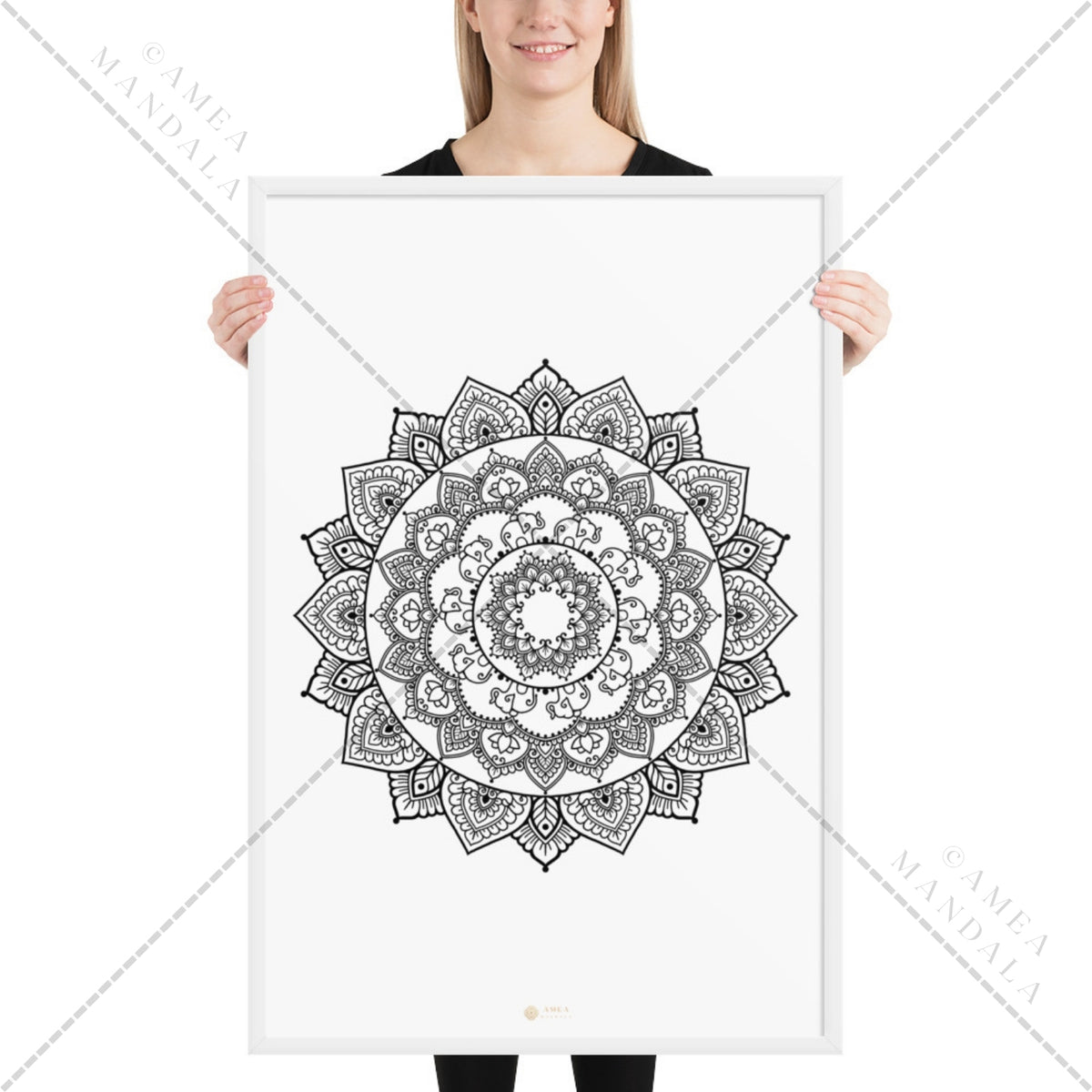 Mandala Poster ANURA - framed