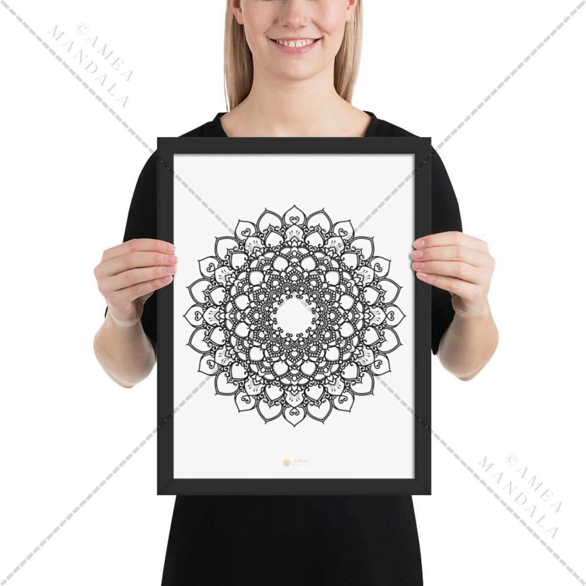 Mandala Poster VAYUNA - framed