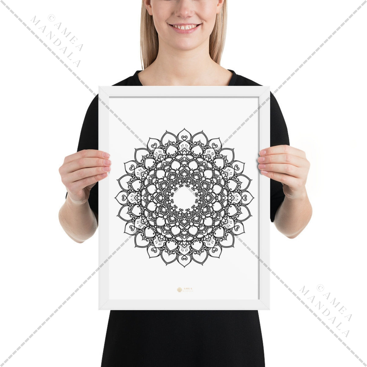 Mandala Poster VAYUNA - framed