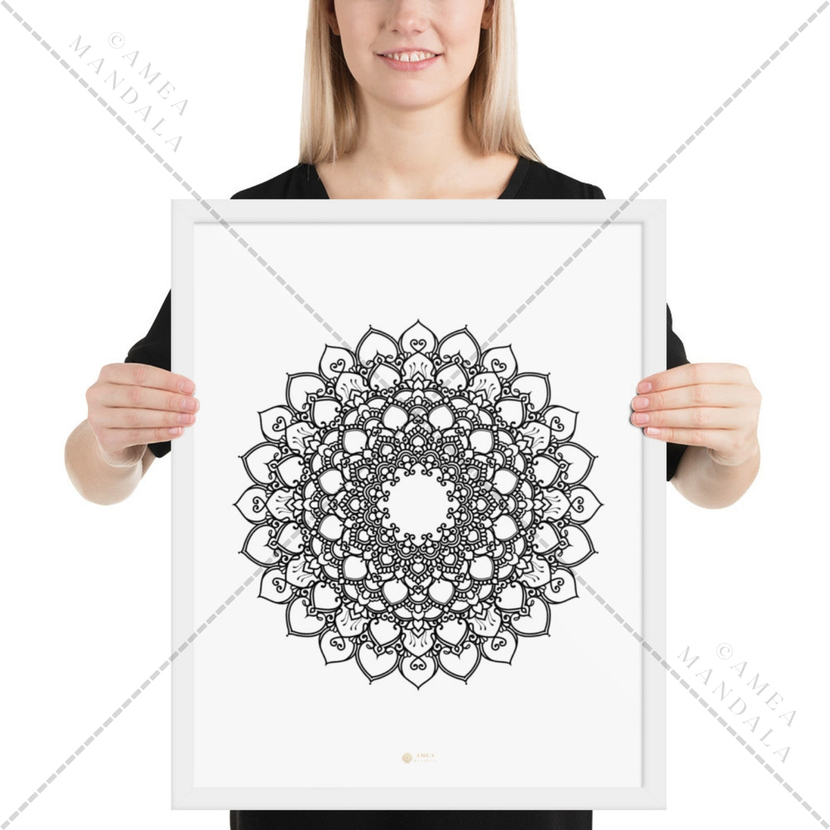 Mandala Poster VAYUNA - framed