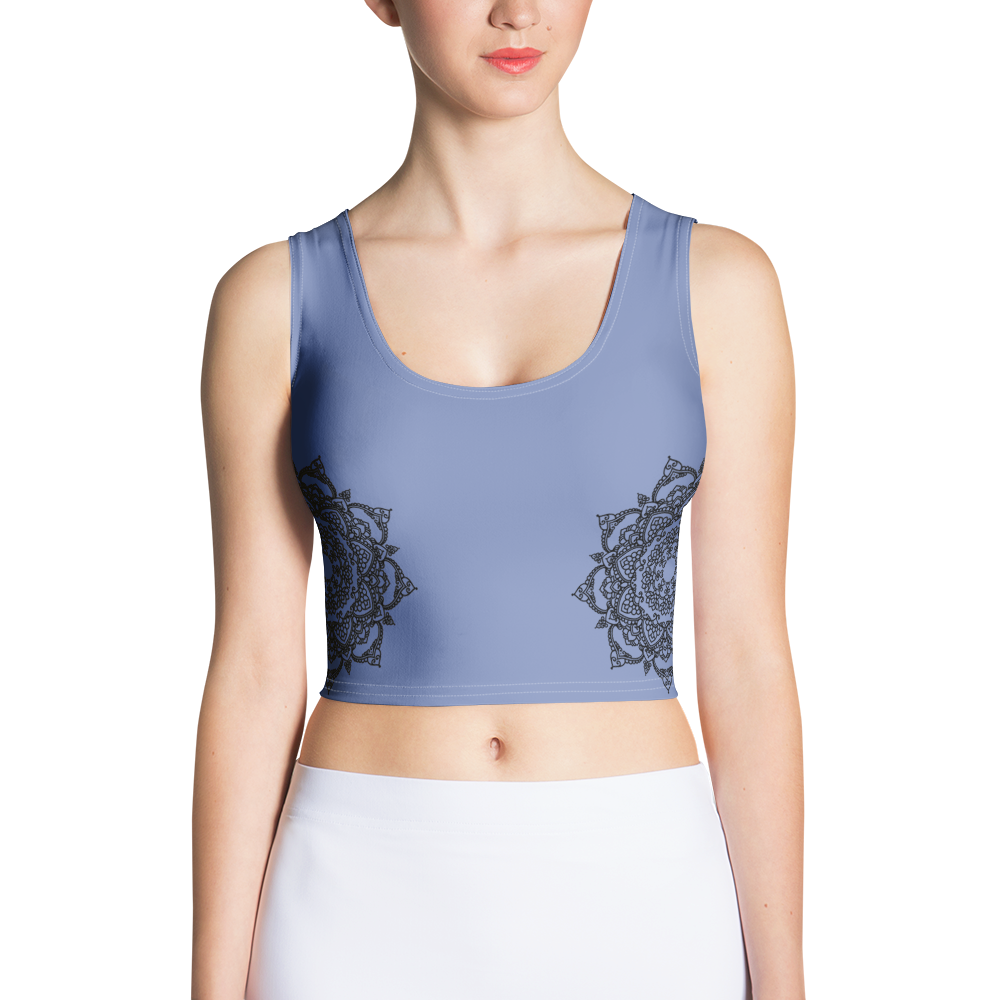 Cropped-Top - Taubenblau