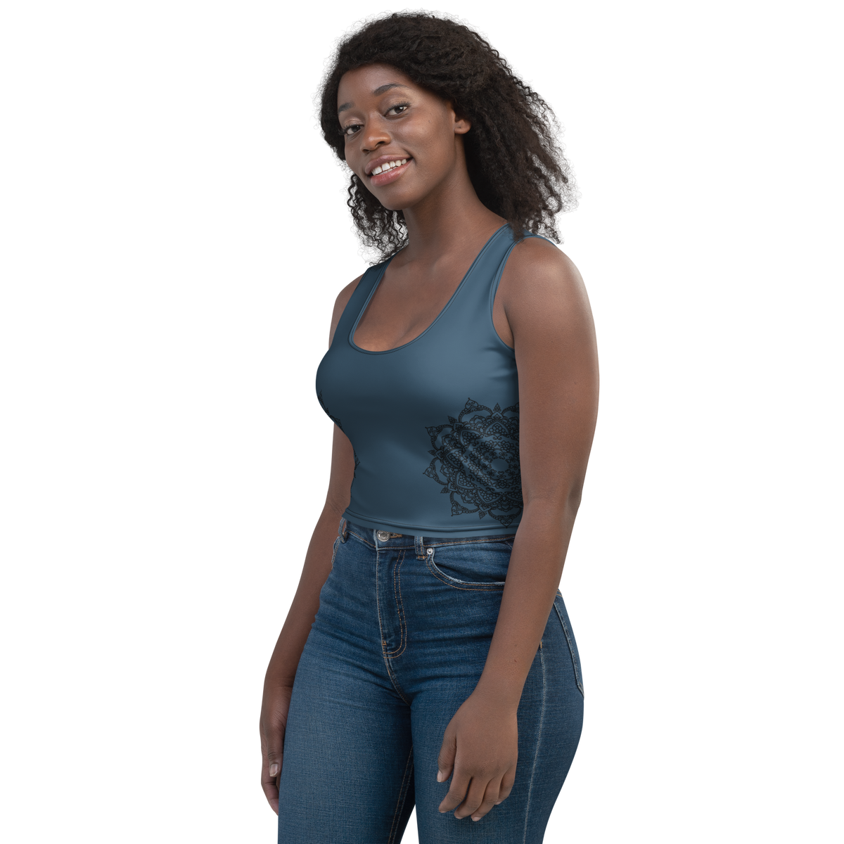 Cropped-Top - Dunkelblau