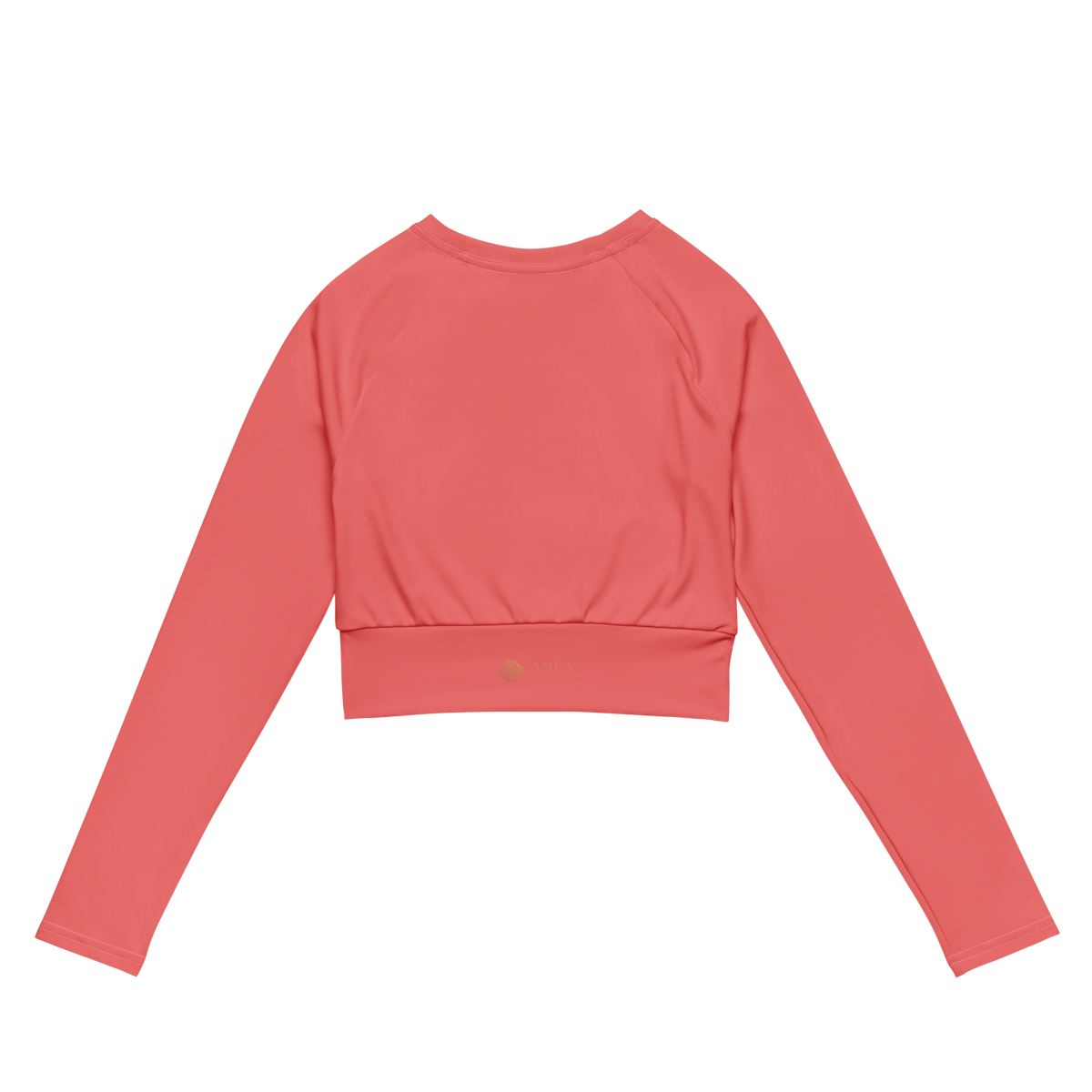 Cropped Langarm-Top mit Mandala - Rot