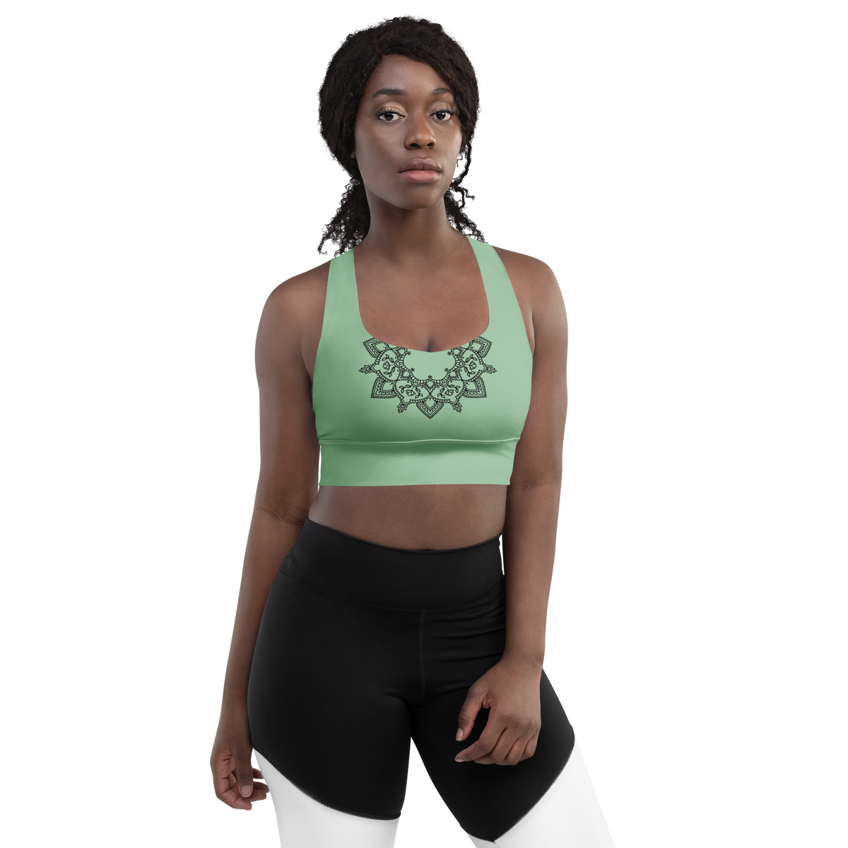 Amea longline sports bra - green