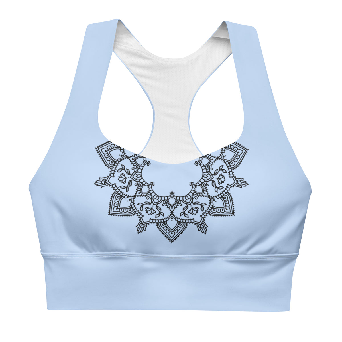 Amea longline sports bra - sky blue