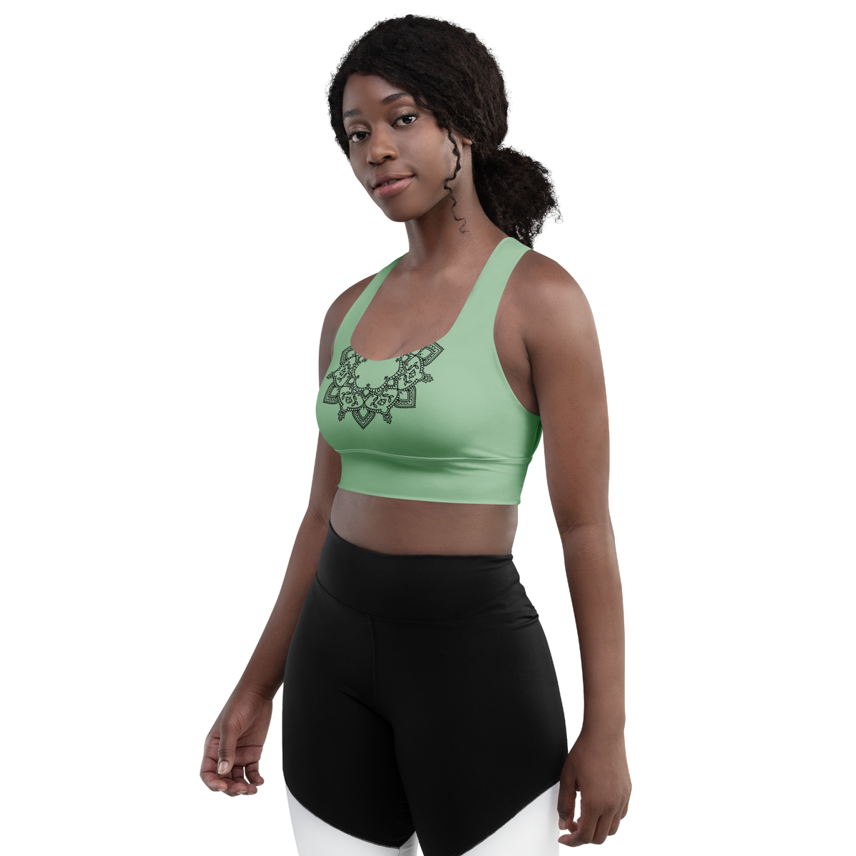 Amea longline sports bra - green