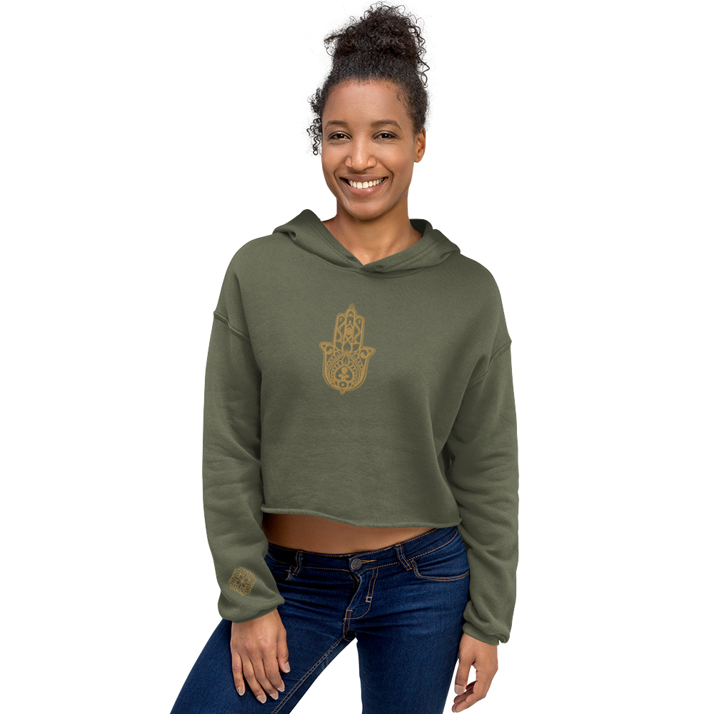 Cropped Hoodie – Grün