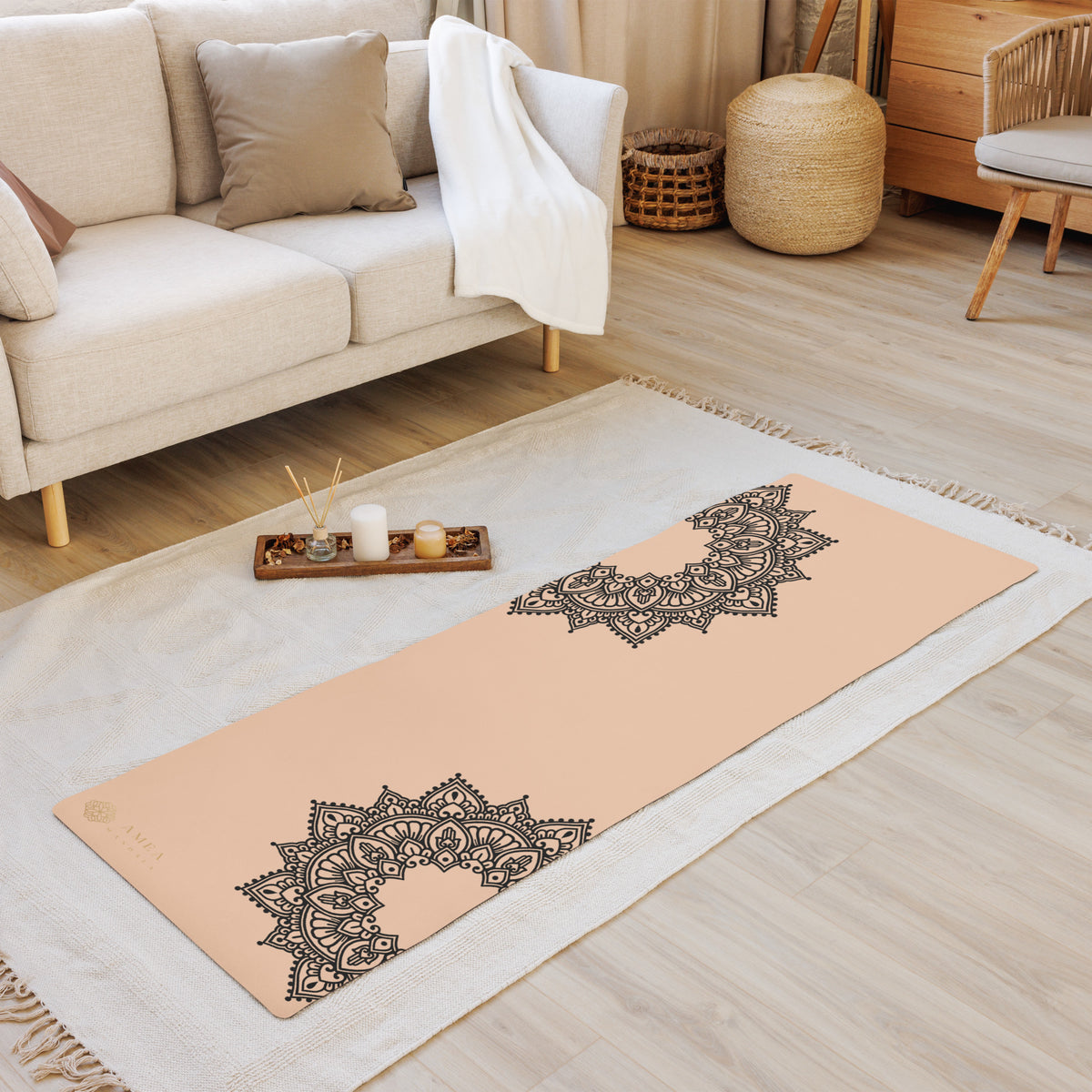 Yoga Matte ASHAYA - Pfirsichrosa